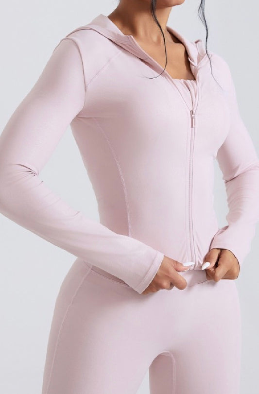 Blush Zip Top